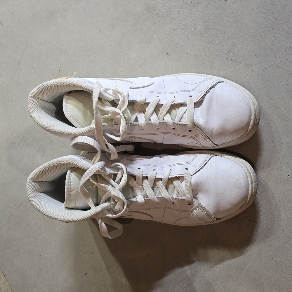 8 white Nike high tops